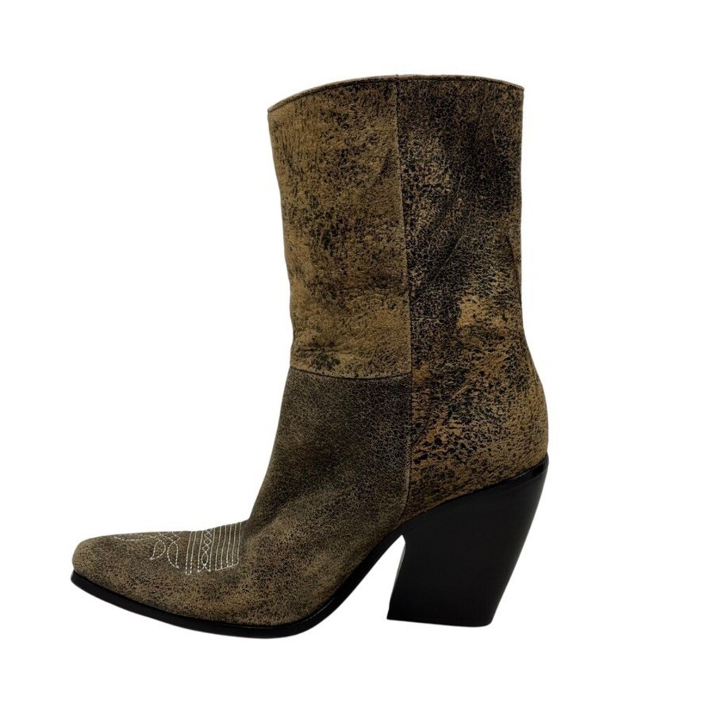 Golden Goose Women Candy Distressed Leather Western Cowboy Boots Brown Size 36 6 - Picture 7 of 14